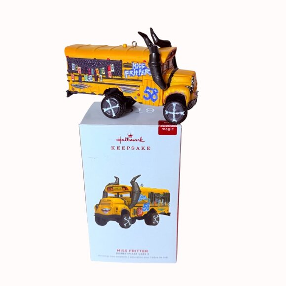 Christmas Disney Pixar Cars Ornament Miss Fritter By Hallmark Keepsake 2019 - Picture 2 of 15